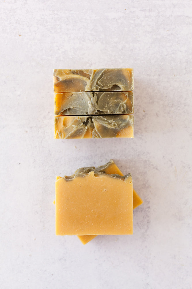 Lemongrass and citrus handmade goat milk soap