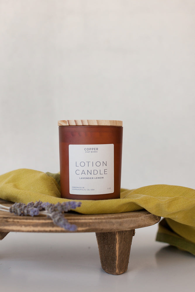 Lavender Lemon essential oil massage candle