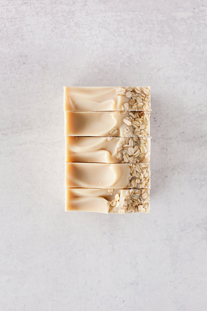 All natural goat milk, honey and oatmeal handmade soap