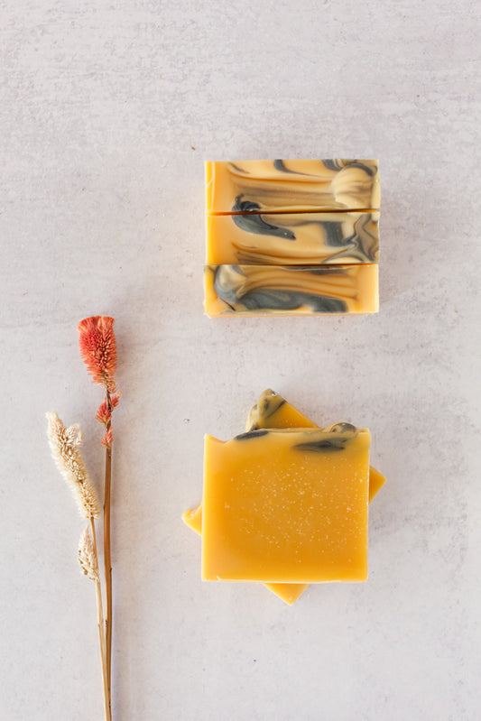 Lemongrass and citrus handmade goat milk soap