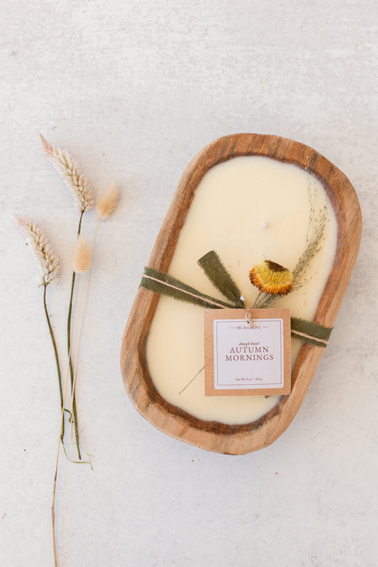 Autumn Mornings - Essential Oil Dough Bowl Candle